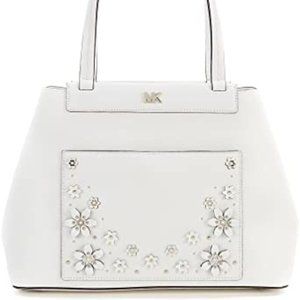 Michael Kors- Meredith White Leather Medium Tote